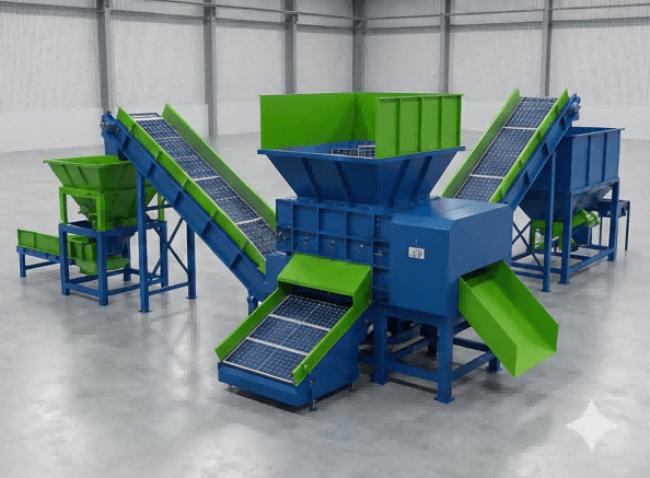 physical disassembly line, pyrolysis recycling