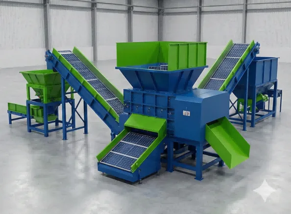 physical disassembly line, pyrolysis recycling