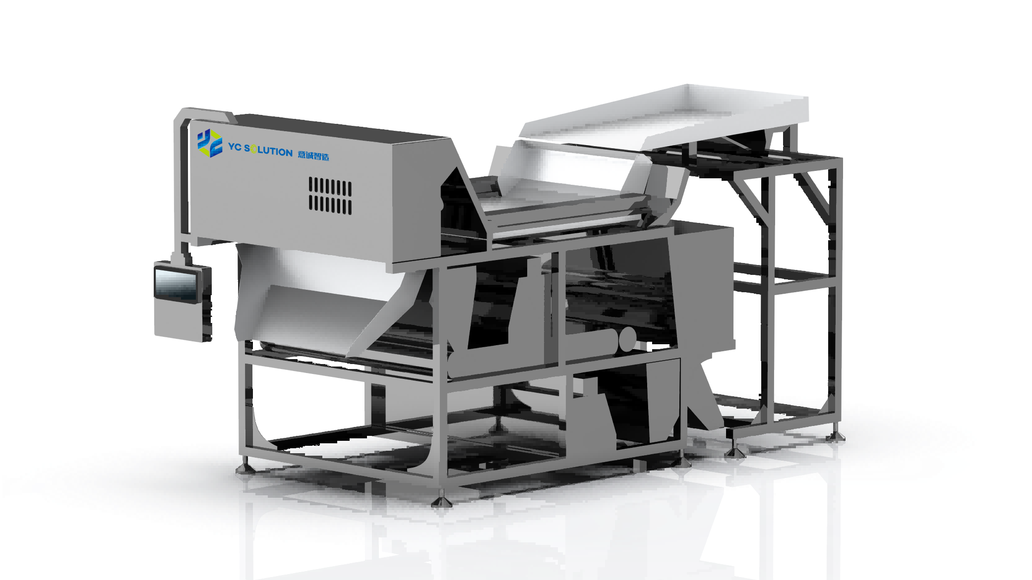 glass crushing machine related ,Differentiates mixed materials based on color using AI, isolating impurities to yield top-grade cullet for the glass recycling machine market. Glass shredder machine