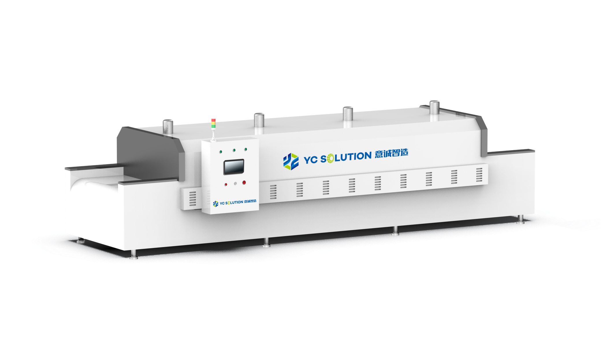 heating furnace, thermal processing, EVA softening, solar panel recycling