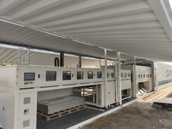 solar panel recycling business economics - Containerized recycling line for layout and utility planning