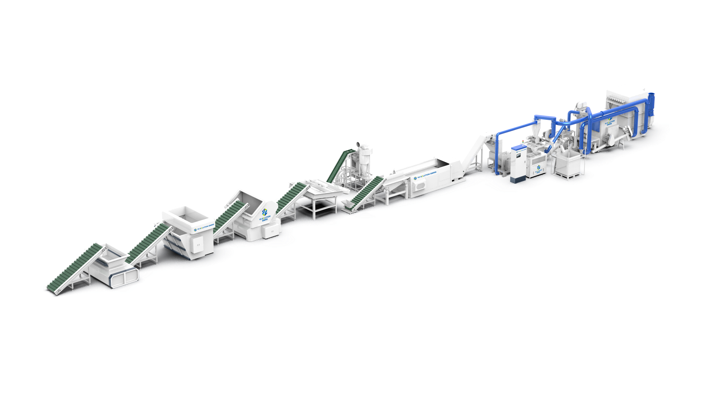 Pure physical crushing route for severely damaged PV modules